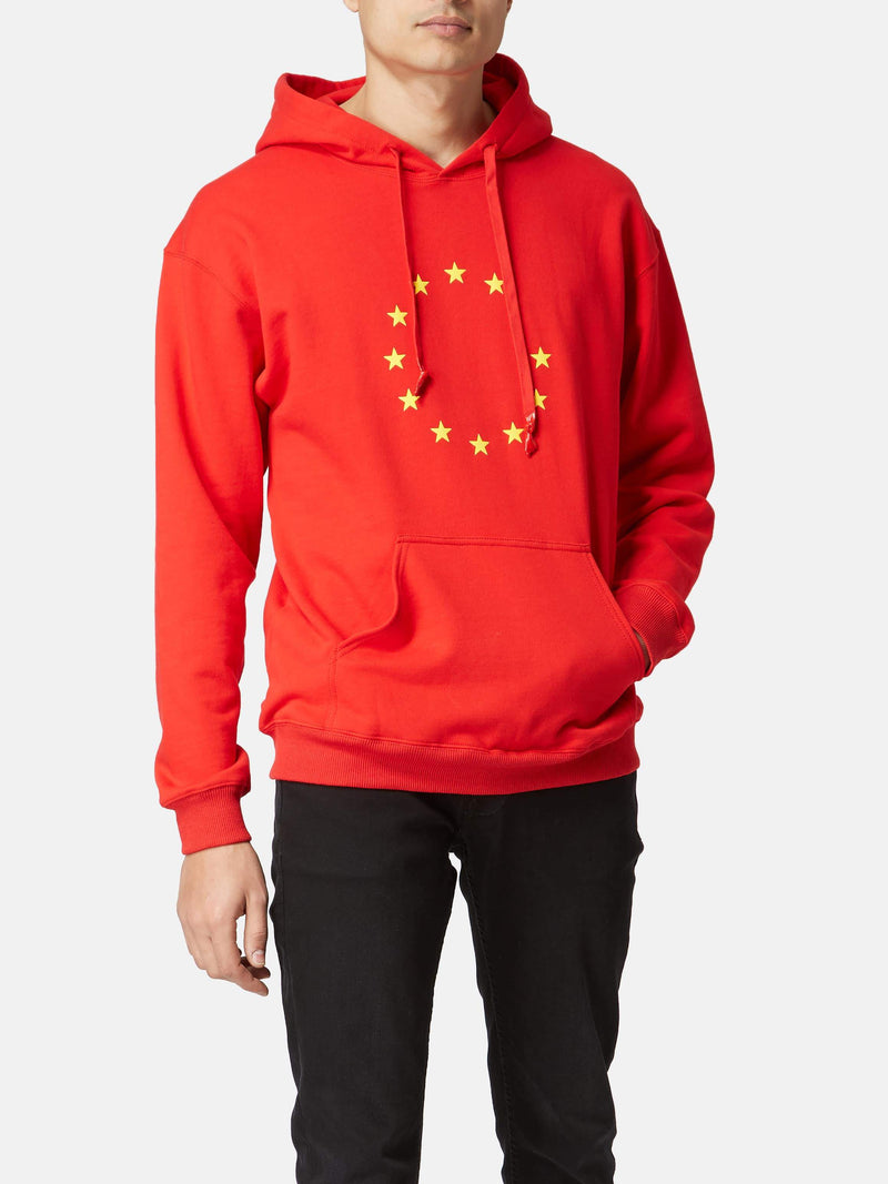 Hoodie imprimé en coton rouge Both