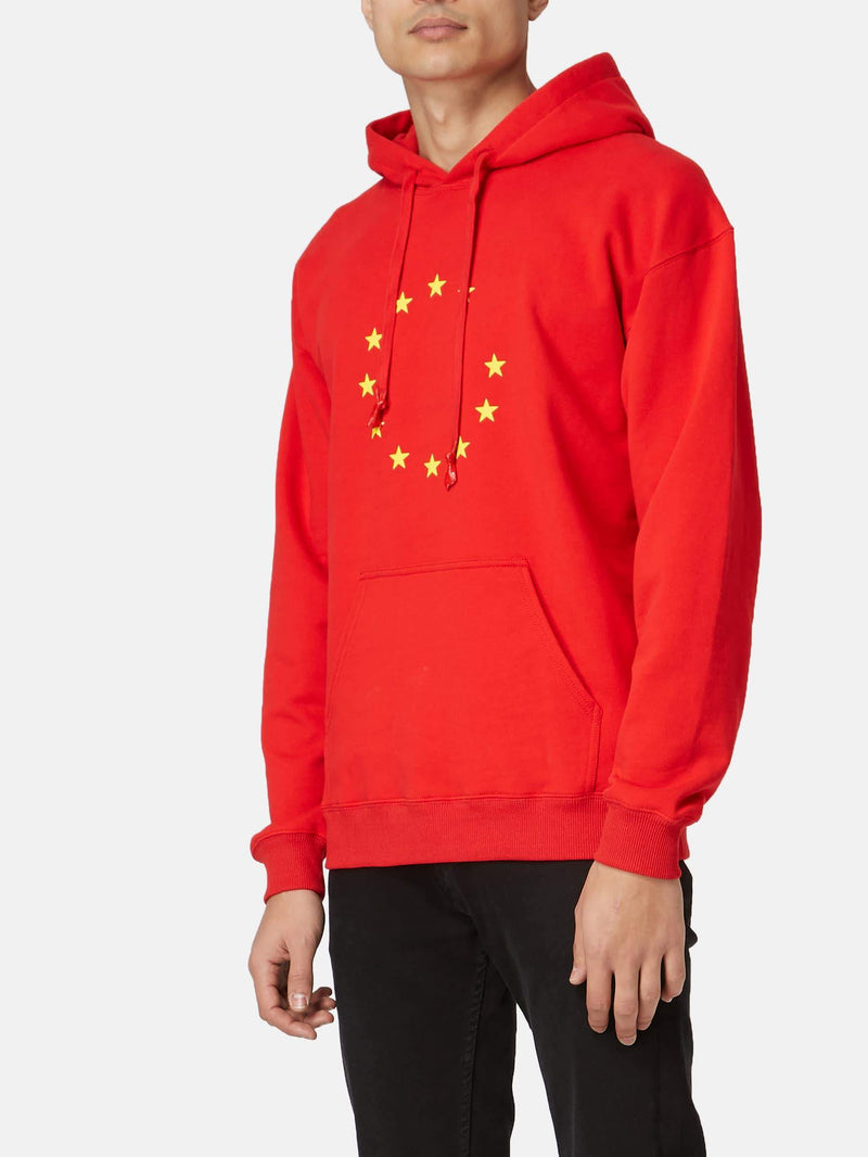 Hoodie imprimé en coton rouge Both