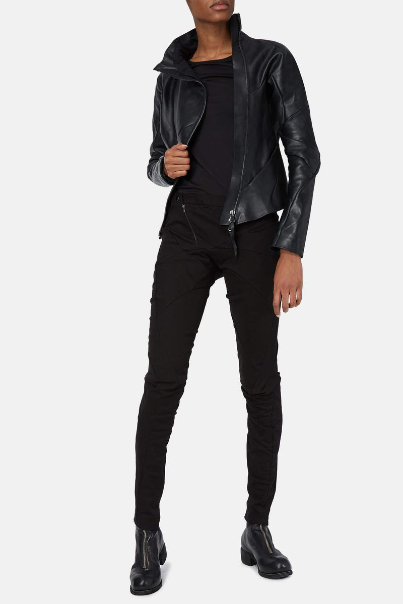 Veste en cuir noire Leon Emanuel Blanck