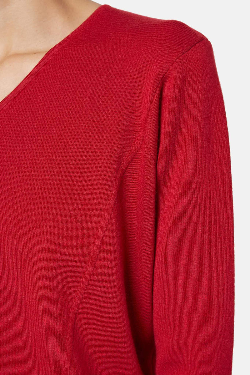 Pull en cachemire rouge Maison Ullens