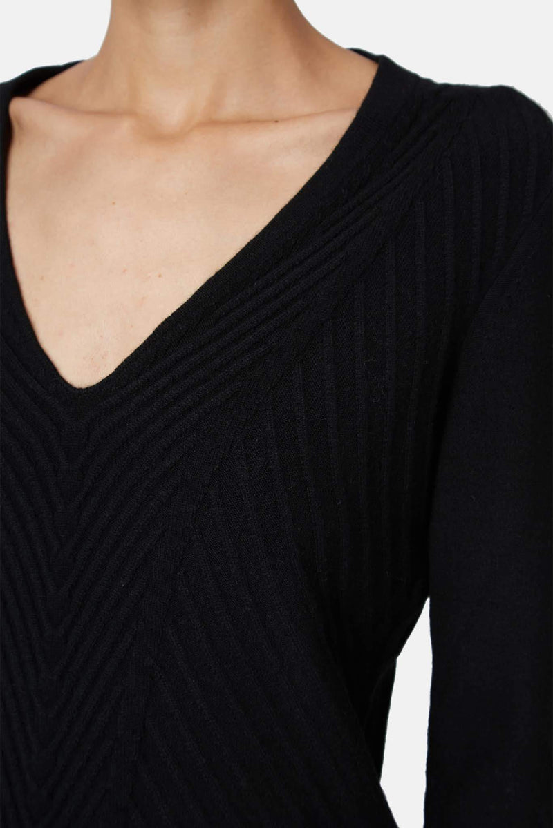 Pull en cachemire noir Maison Ullens