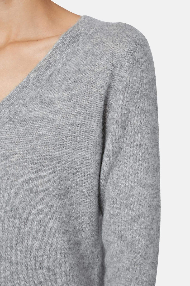 Pull en cachemire et soie gris Maison Ullens