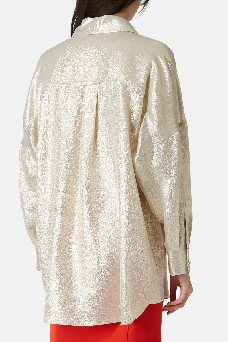 Chemise lamée dorée "Julianne" Poiret