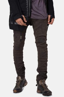 Pantalon en coton marron Boris Bidjan Saberi