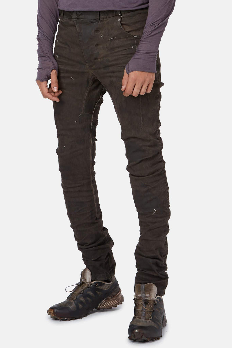 Pantalon en coton marron Boris Bidjan Saberi