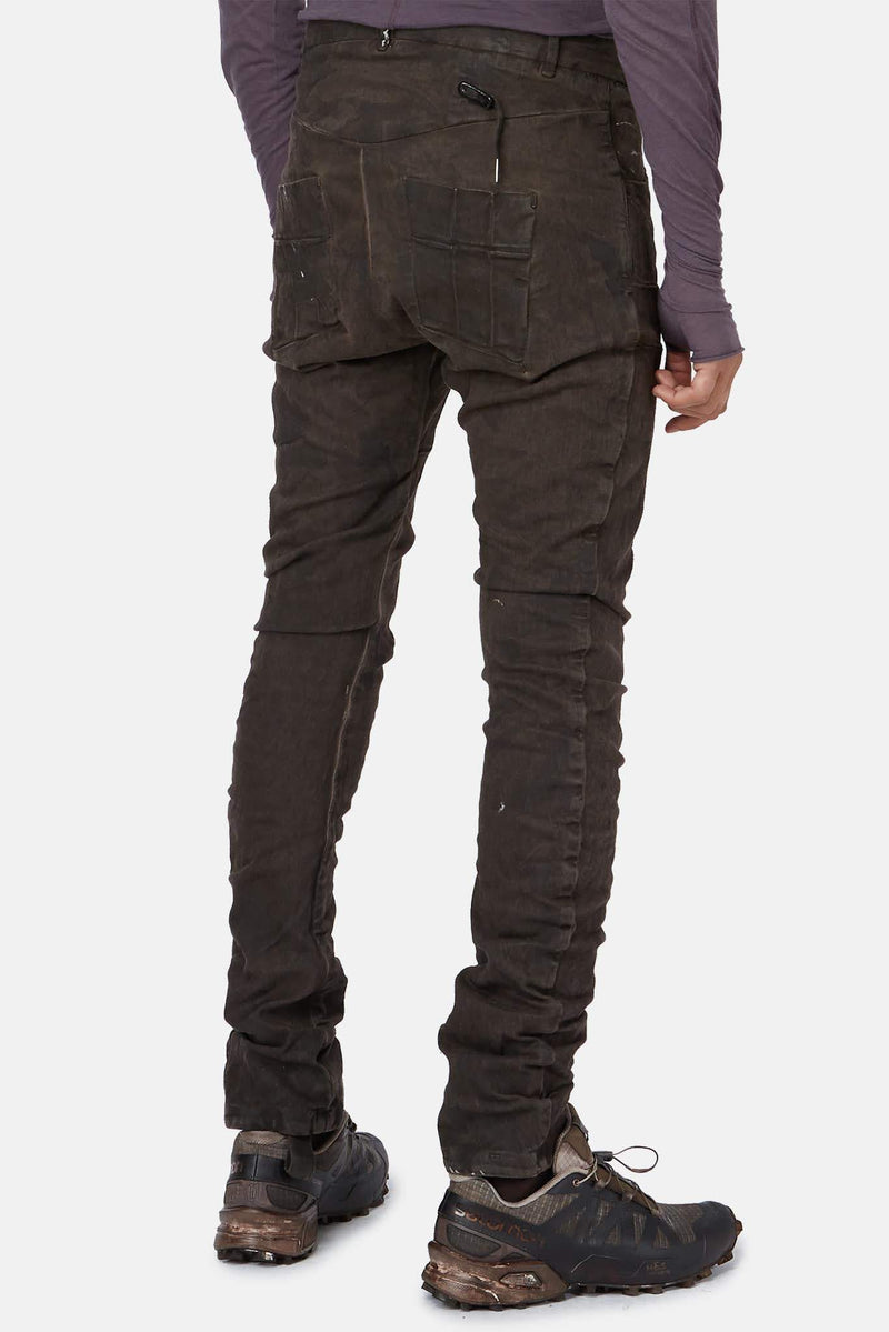 Pantalon en coton marron Boris Bidjan Saberi