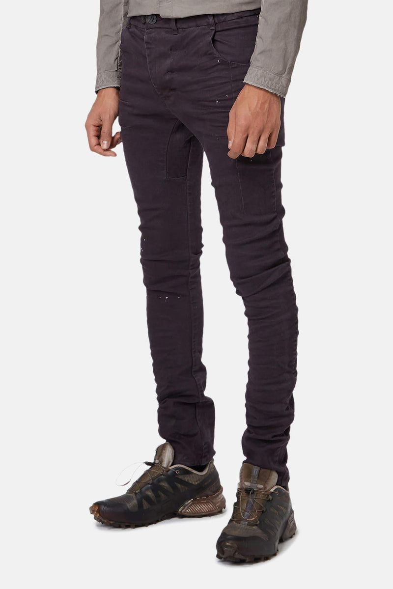 Pantalon plissé en coton violet Boris Bidjan Saberi