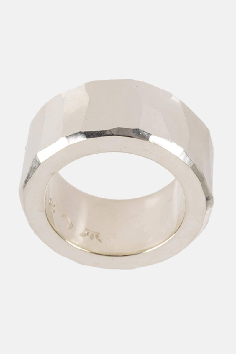 Bague à effet martelé en argent sterling Werkstatt:München