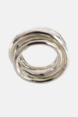 Bague à effet martelé en argent sterling Werkstatt:Munchen