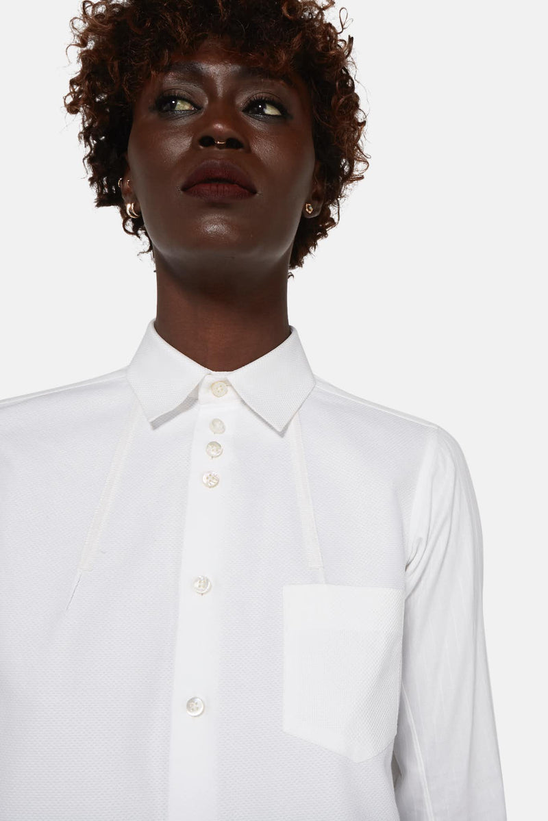 Chemise en coton blanche Shiro Sakai