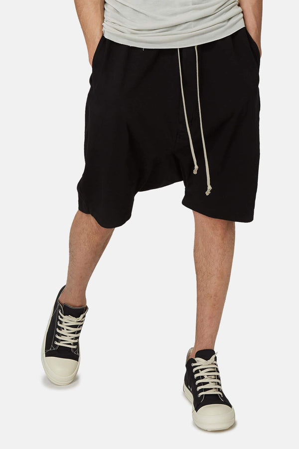 Pantalon de jogging écourté en coton noir DRKSHDW