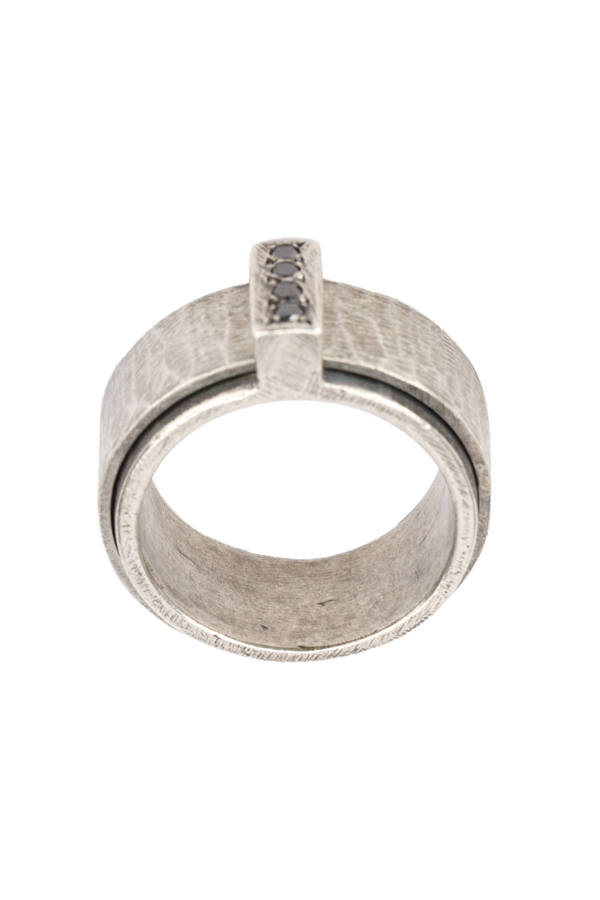 Bague à effet martelé en argent Tobias Wistisen