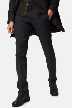 Pantalon en laine mélangée noir Deepti