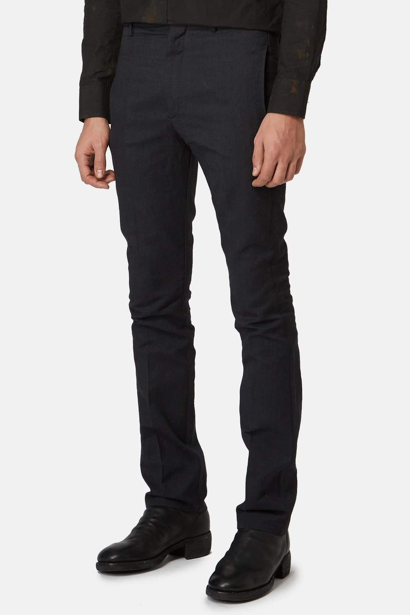 Pantalon en laine mélangée noir Deepti