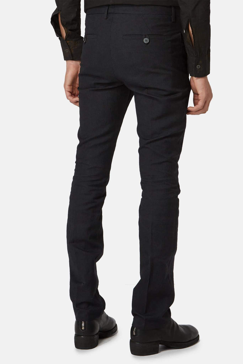 Pantalon en laine mélangée noir Deepti