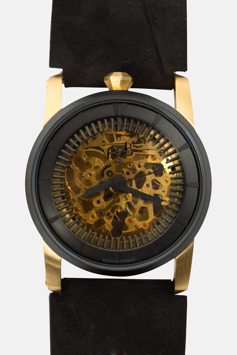 Montre noire Rehab 413 Fob Paris