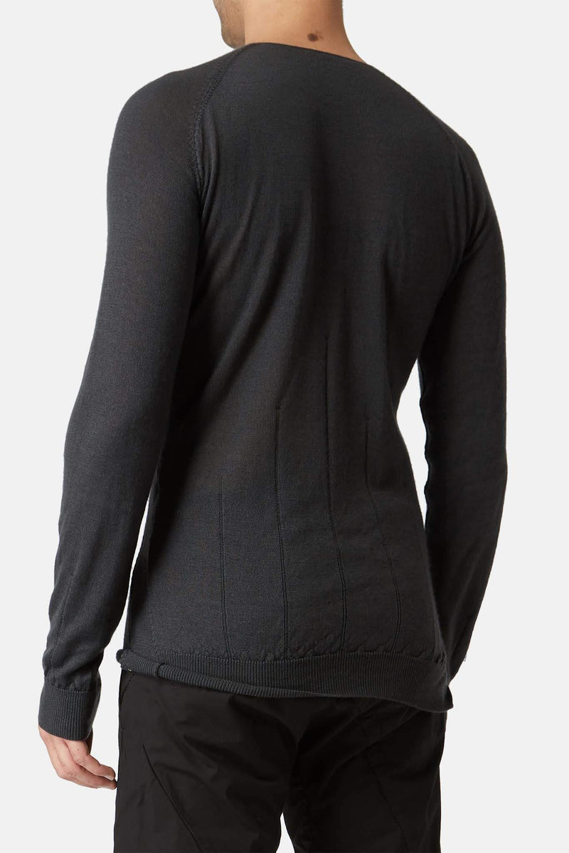 Pull en cachemire et soie gris Layer-0