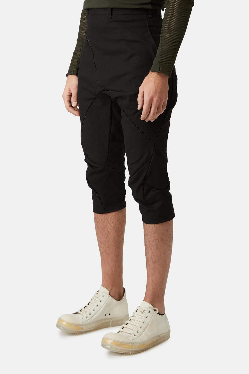 Pantalon en coton noir Leon Emanuel Blanck