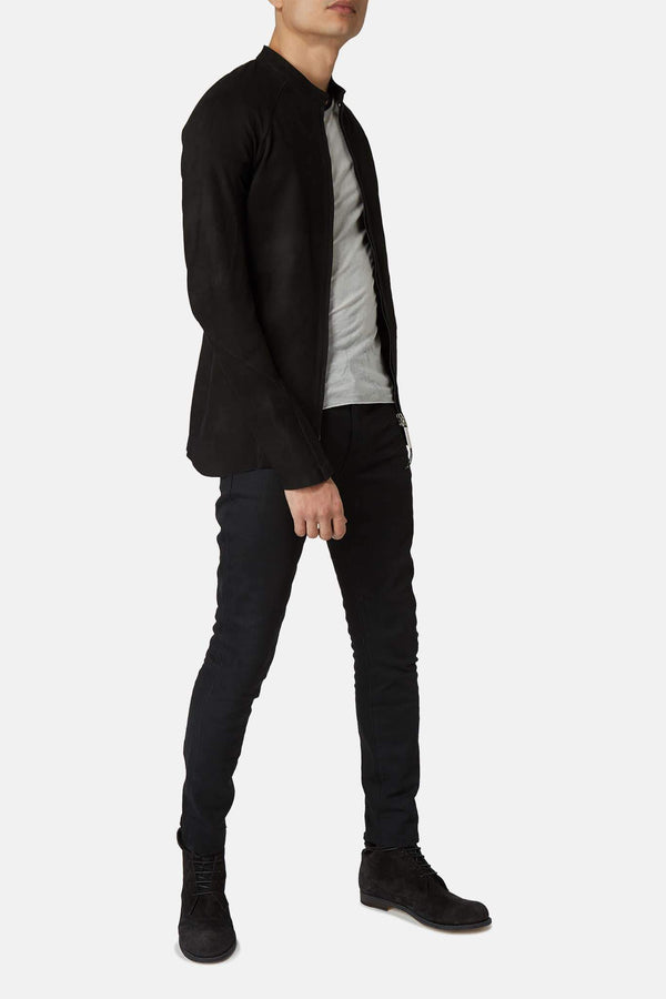 Veste en cuir noire Isaac Sellam