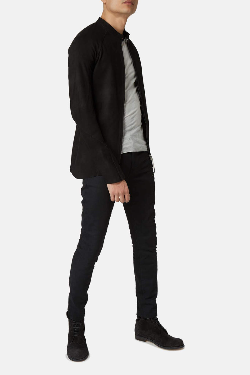 Veste en cuir noire Isaac Sellam