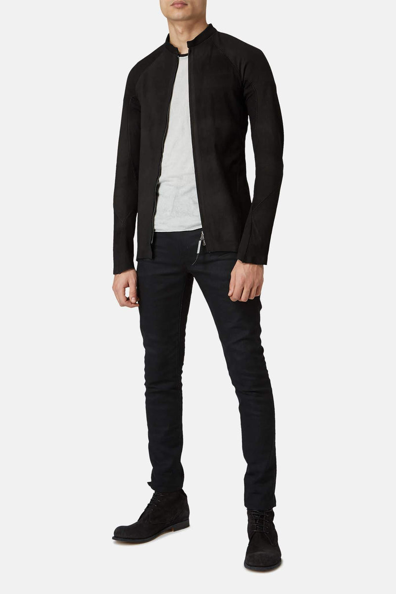 Veste en cuir noire Isaac Sellam