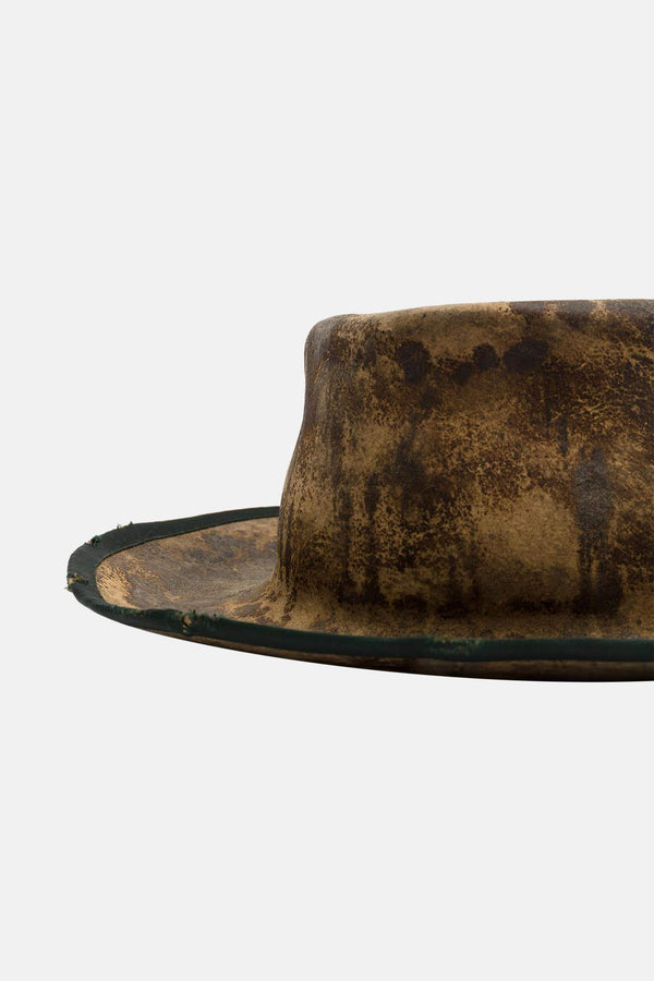 Chapeau effet usé marron Horisaki