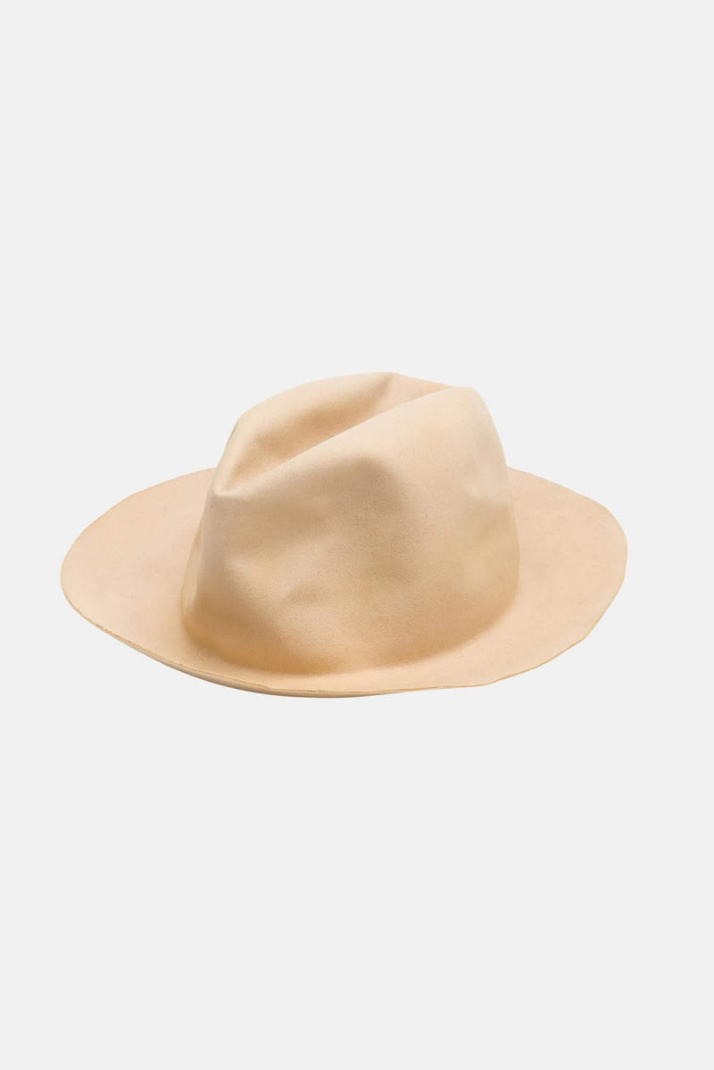 Chapeau en feutre de castor beige Horisaki