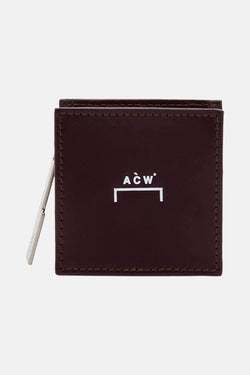 Mini pochette en cuir bordeaux A Cold Wall