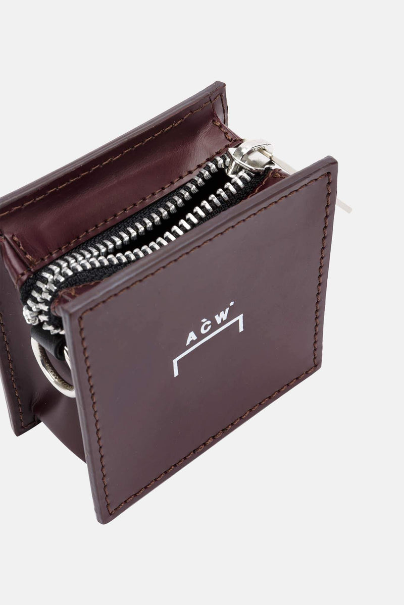 Mini pochette en cuir bordeaux A Cold Wall