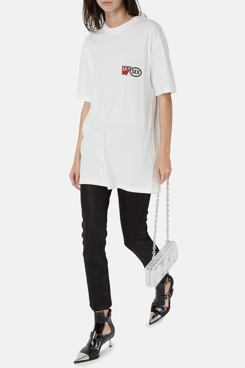 T-shirt imprimé en coton White