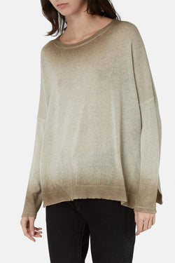 Pull en cachemire marron et beige Avant Toi