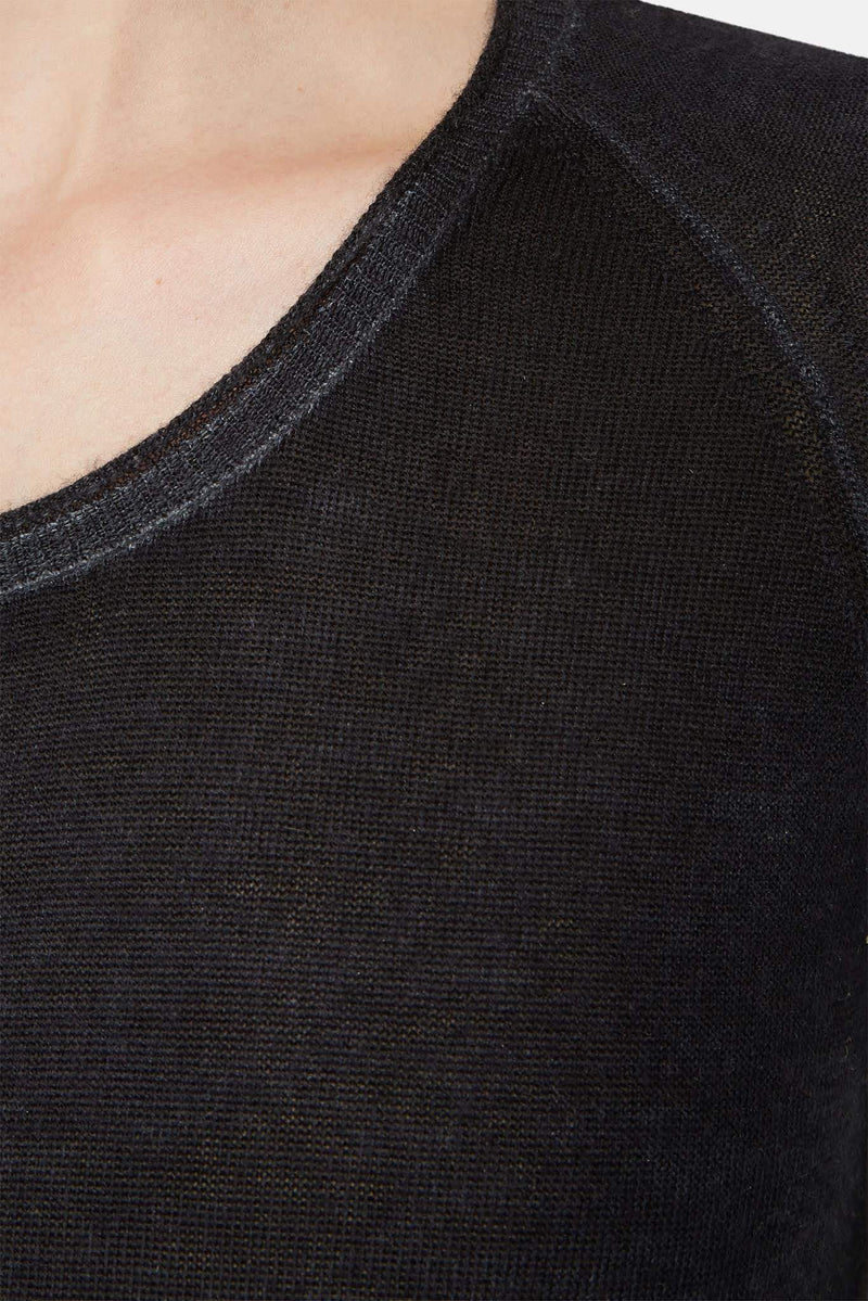 Pull en cachemire mélangé noir Avant Toi