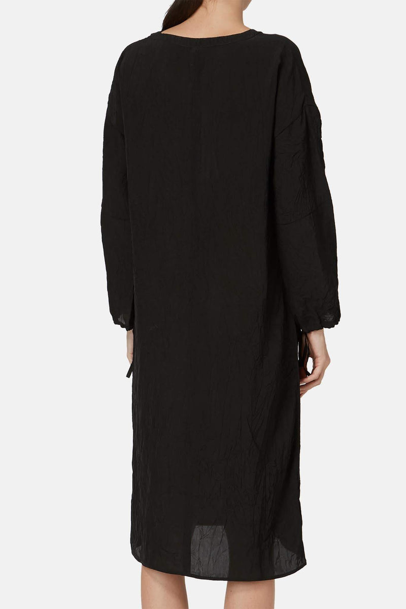 Robe effet froissée noire Sara Lanzi