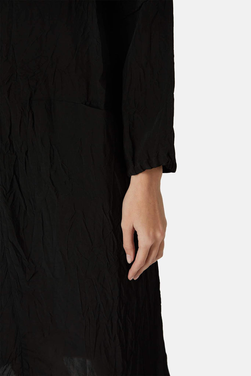 Robe effet froissée noire Sara Lanzi