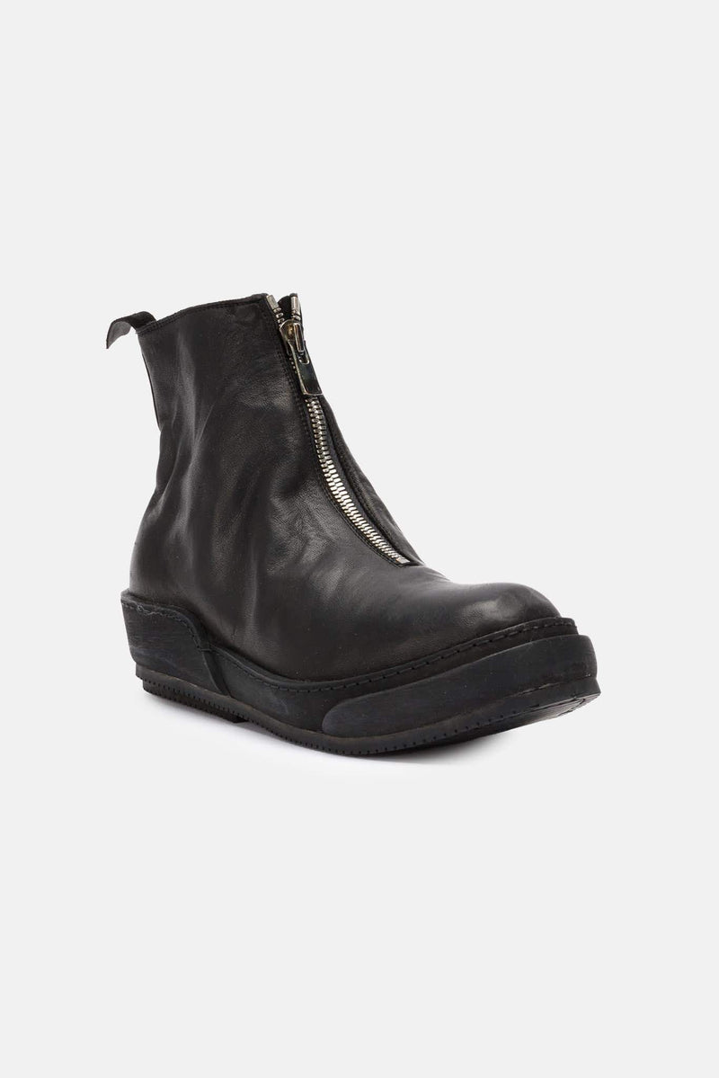 Bottines en cuir noires Guidi