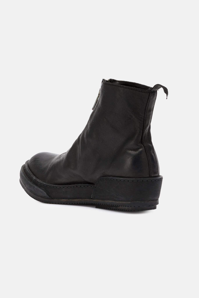 Bottines en cuir noires Guidi