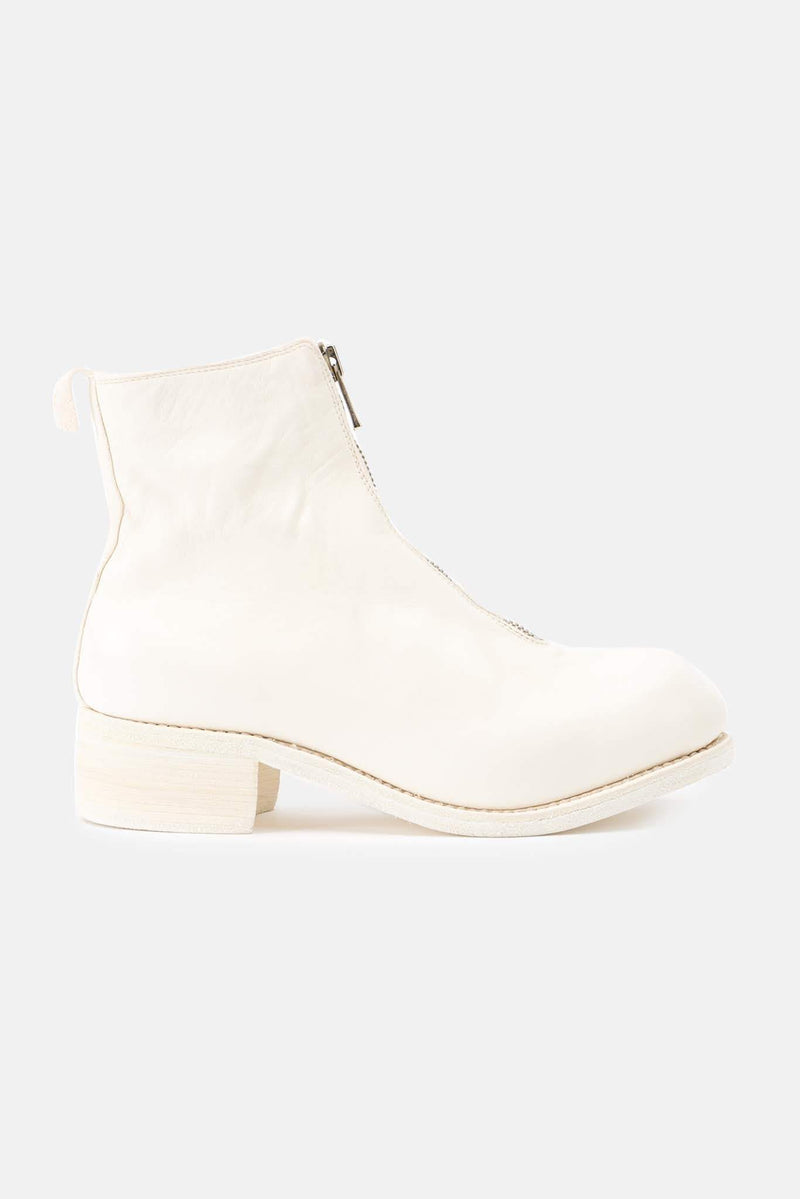 Bottines en cuir blanches Guidi