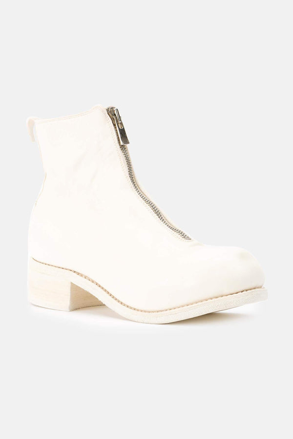 Bottines en cuir blanches Guidi