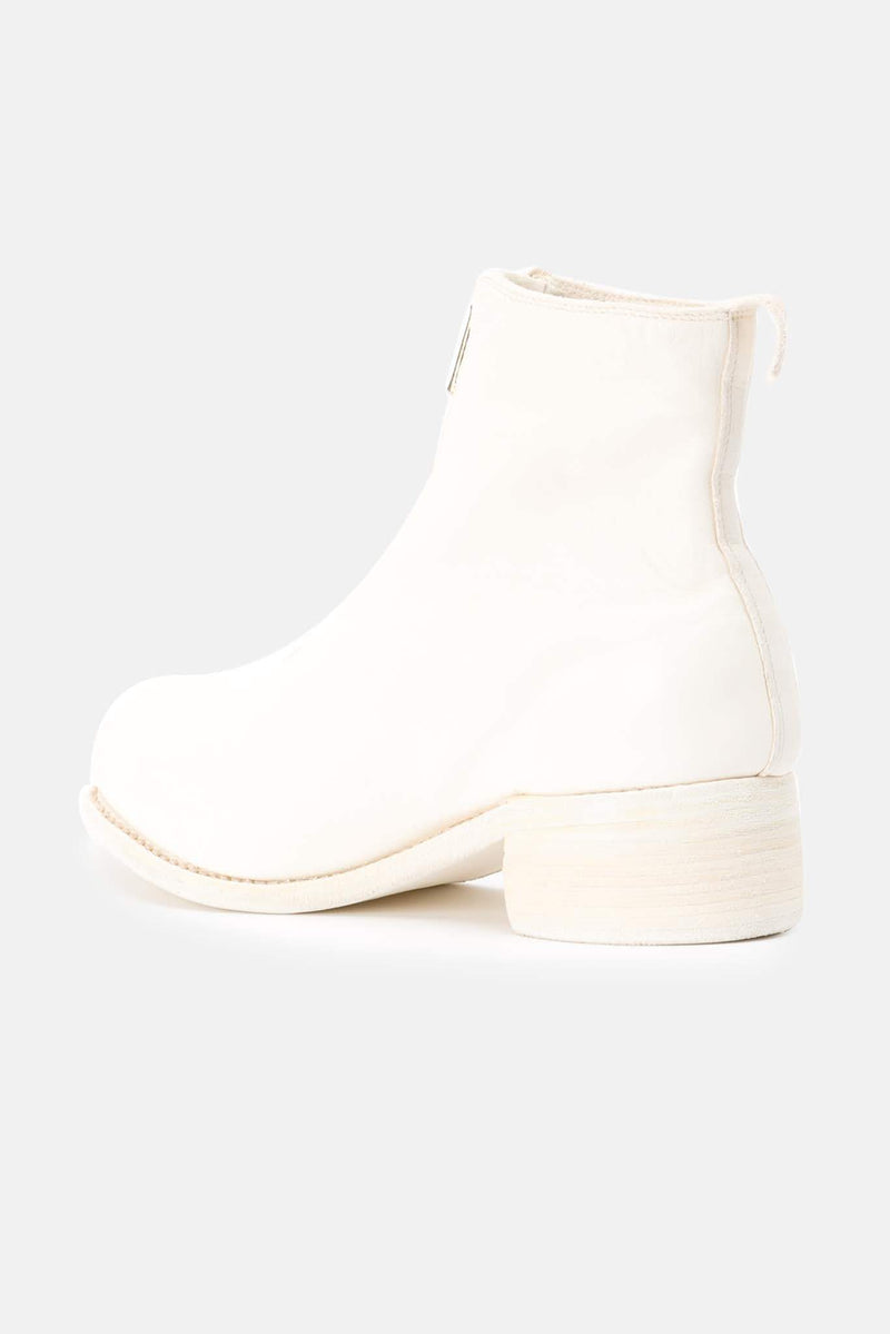 Bottines en cuir blanches Guidi