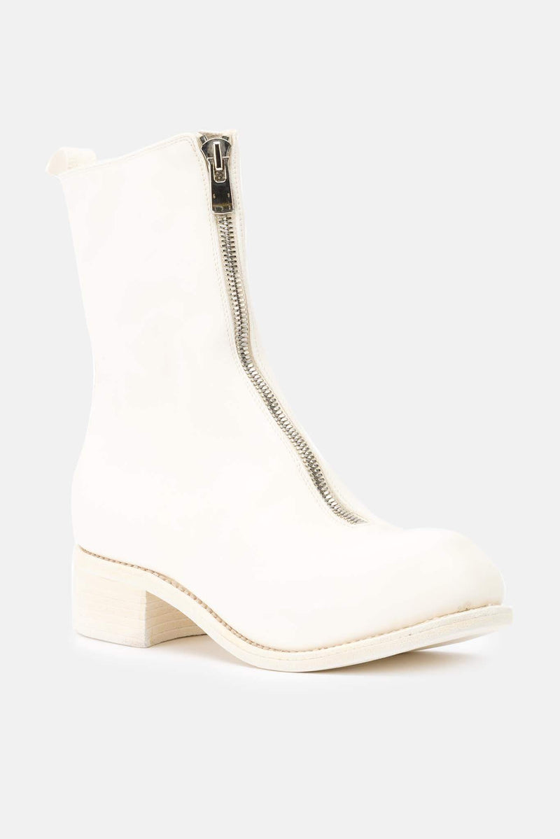 Bottines en cuir blanches Guidi