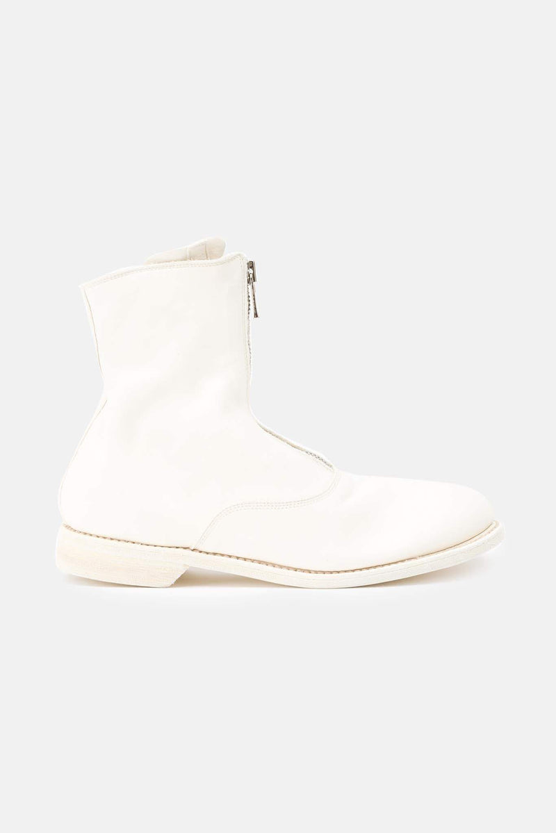 Bottines en cuir blanches Guidi