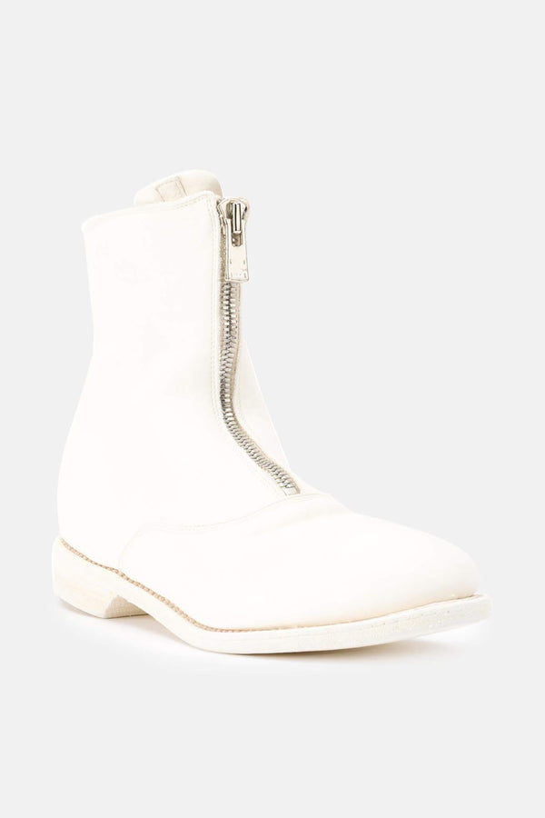 Bottines en cuir blanches Guidi