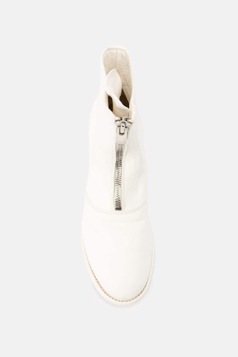 Bottines en cuir blanches Guidi