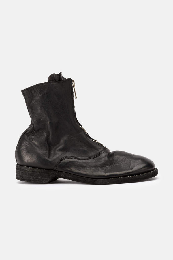 Bottines en cuir noires Guidi