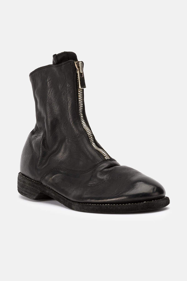 Bottines en cuir noires Guidi