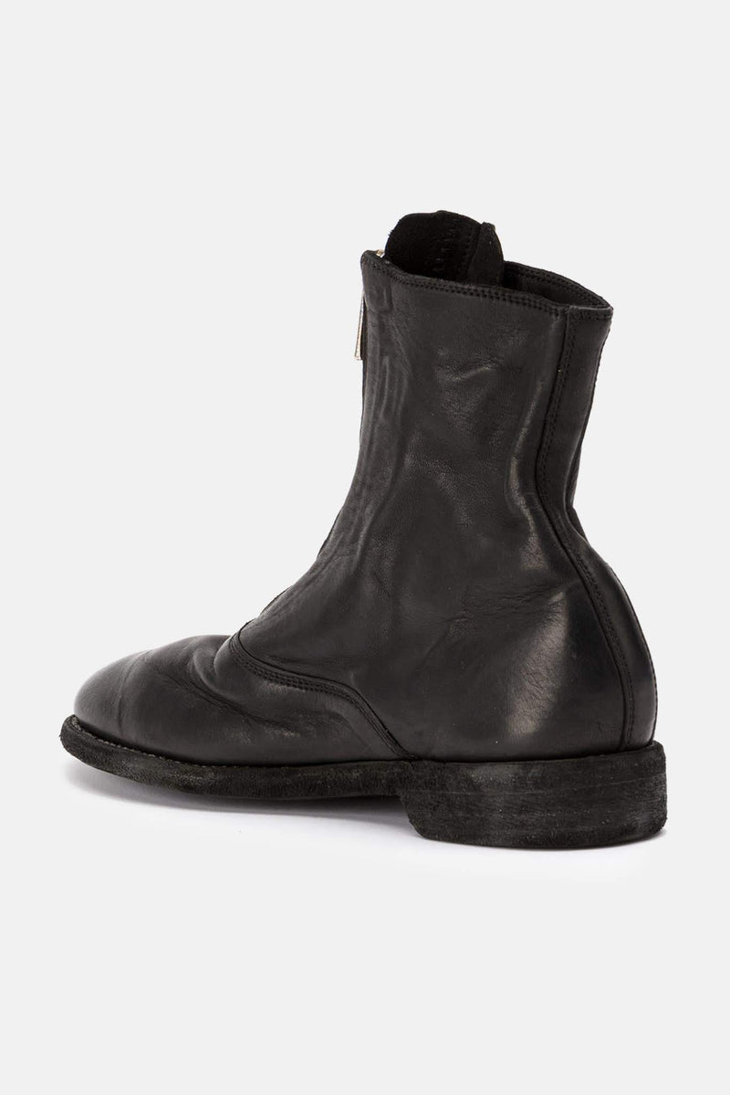 Bottines en cuir noires Guidi