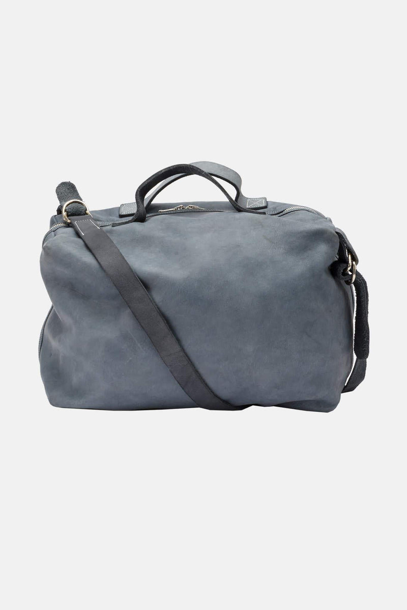 Sac de voyage en cuir bleu Guidi