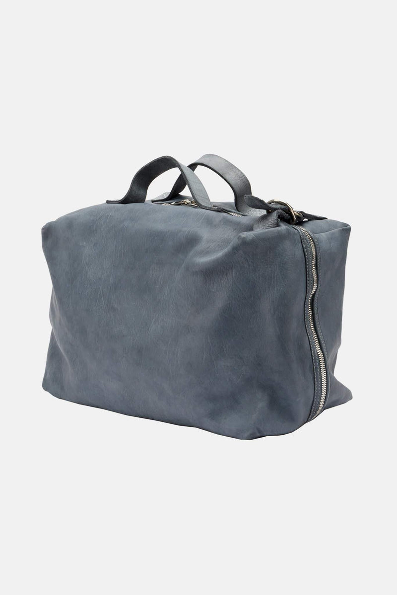 Sac de voyage en cuir bleu Guidi