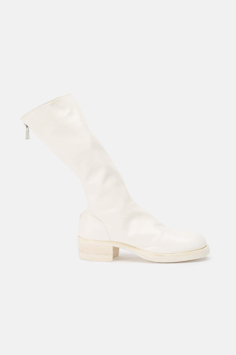 Bottes en cuir blanches Guidi