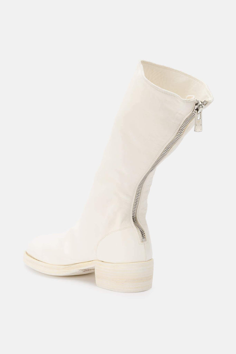 Bottes en cuir blanches Guidi